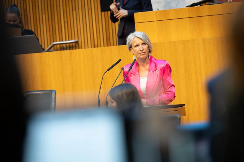 Am Redner:innenpult Nationalratsabgeordnete Romana Deckenbacher (ÖVP)