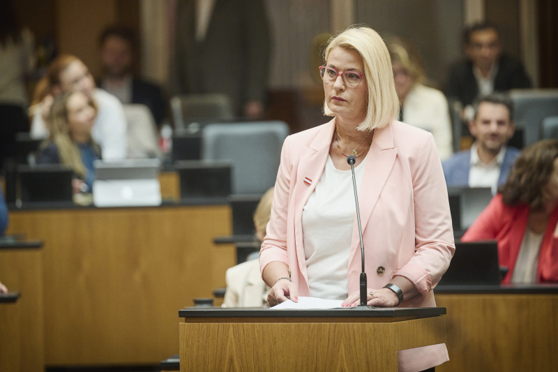 Fragestunde. Nationalratsabgeordnete Katrin Auer (SPÖ)