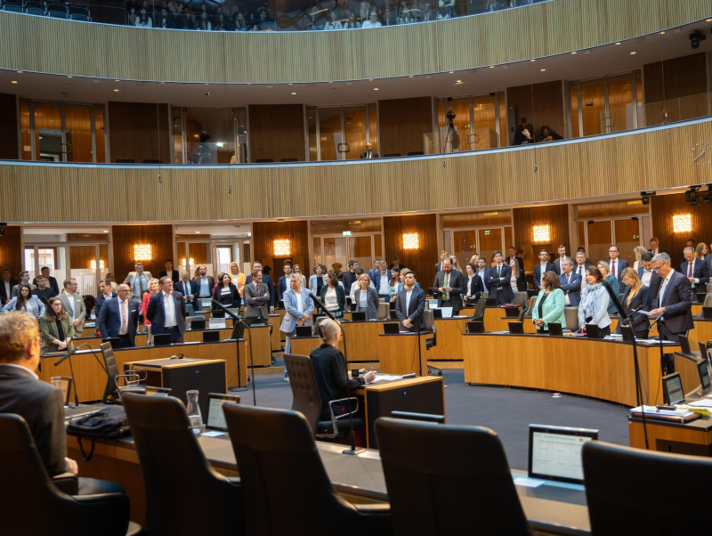 Blick in Richtung Plenum. Abstimmung