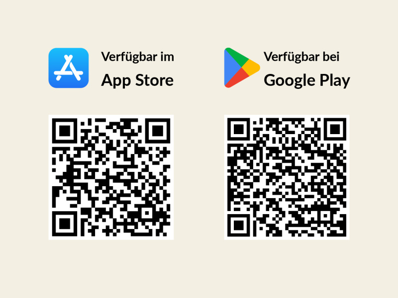 QR-Code für die Parlamentsapp im Applestore und in Google Play