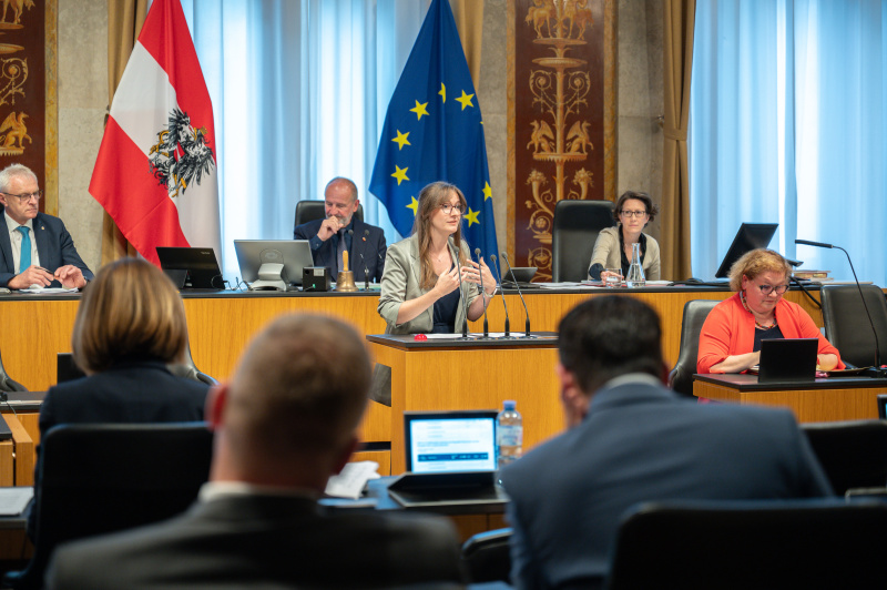 Bundesrätin Julia Deutsch (NEOS) am Redner:innenpult
