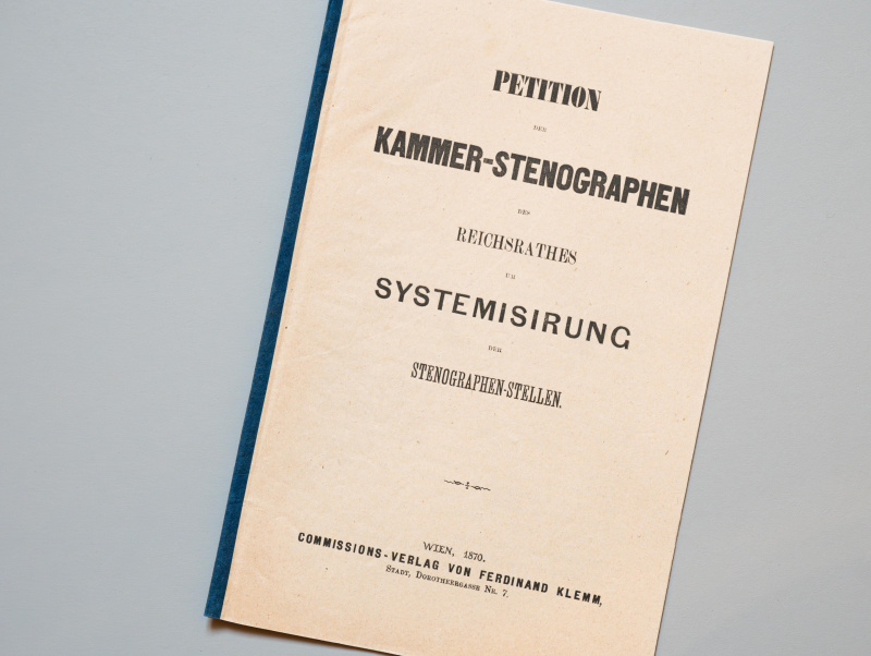 Petition der Kammer-Stenographen des Reichsrathes um Systemisirung der Stenographen-Stellen