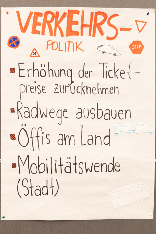 Plakat mit Gedanken zur Schwerpunktsetzung