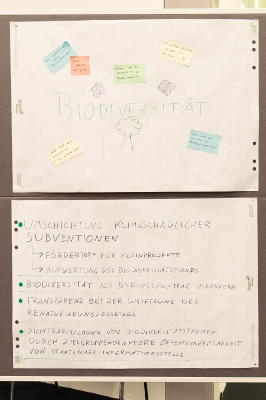 Plakat mit Gedanken zur Schwerpunktsetzung