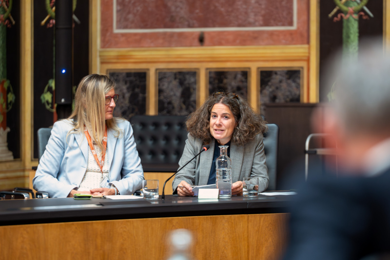 Von links: Bundesrätin Claudia Hauschildt-Buschberger (Grüne), Bunderätin Elisabeth Kittl (Grüne) (am Wort)