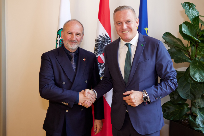 Von links: Bundesratspräsident Peter Samt (FPÖ), Landeshauptmann von Steiermark Mario Kunasek