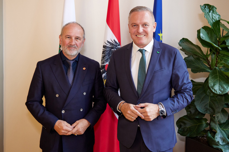 Von links: Bundesratspräsident Peter Samt (FPÖ), Landeshauptmann der Steiermark Mario Kunasek