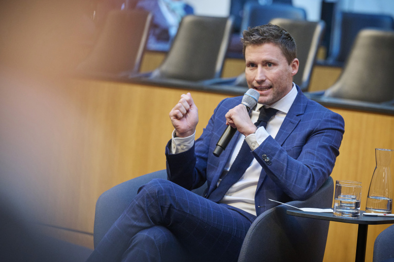 Podiumsdiskussion. Nationalratsabgeordneter David Stögmüller (GRÜNE)