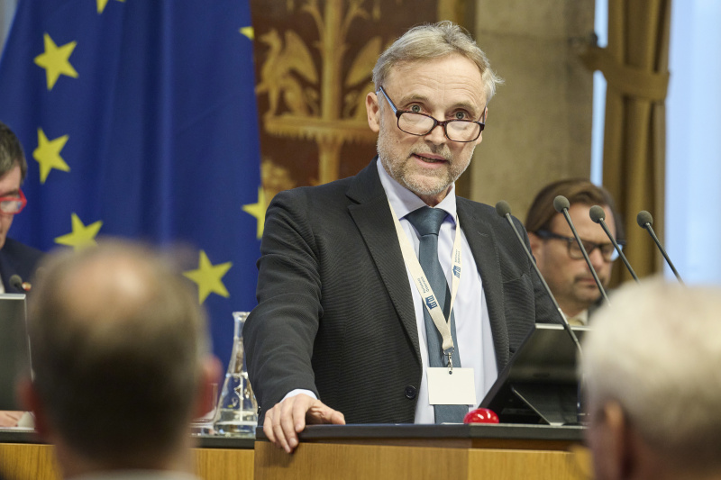 Am Rednerpult: Referat für Rechts- und Umweltpolitik, Landwirtschaftskammer Österreich Martin Längauer