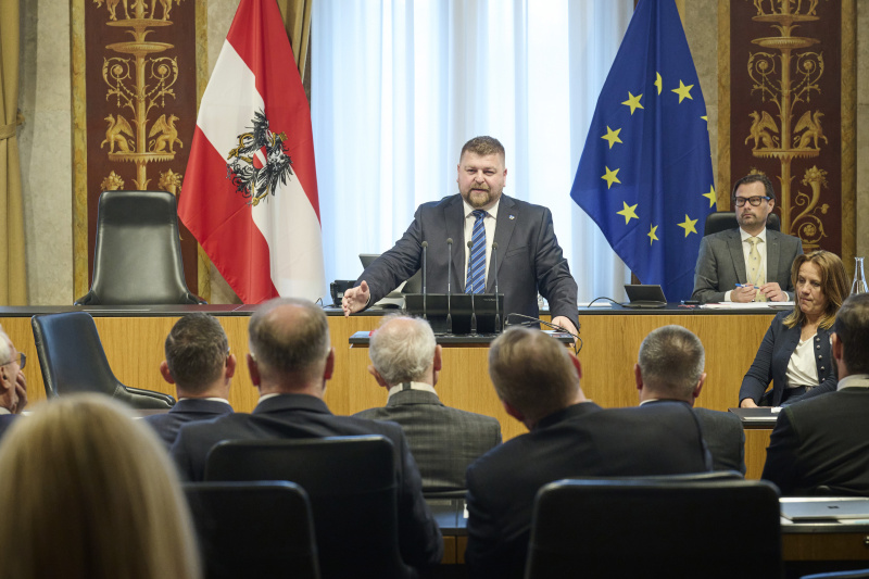 Am Rednerpult: Bundesrat Andreas Spanring (FPÖ)