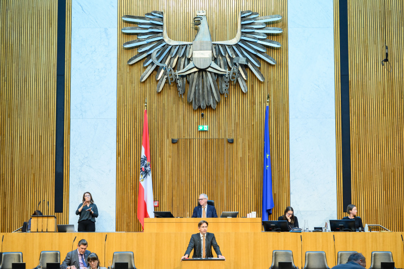 Am Rednerpult: Nationalratsabgeordneter Joachim Schnabel (ÖVP)