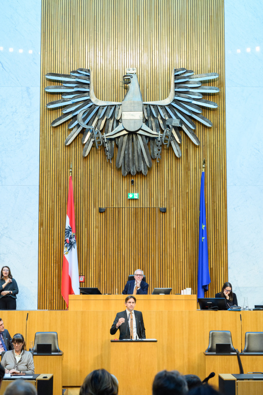 Am Rednerpult: Nationalratsabgeordneter Joachim Schnabel (ÖVP)