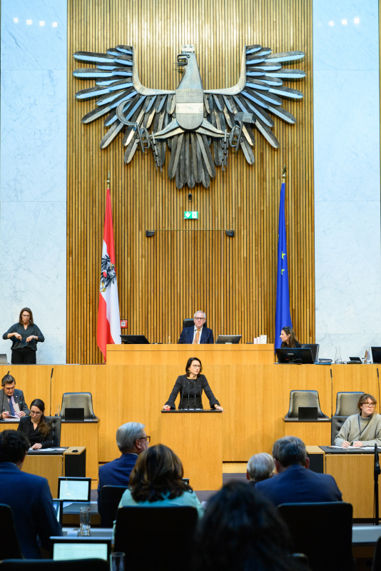 Am Rednerinnenpult: Nationalratsabgeordnete Gudrun Kugler (ÖVP)