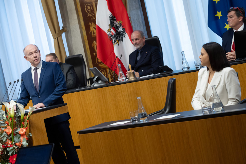 Abschlussworte Vorsitzender der Landtagspräsidentinnen- und -präsidentenkonferenz Max Hiegelsberger (ÖVP)