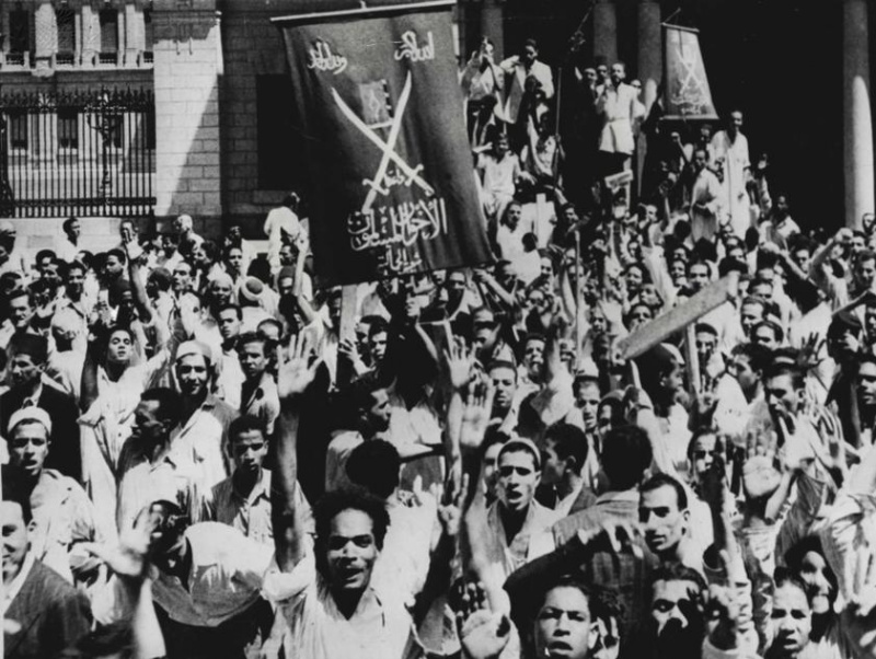 The demonstration resulted in clashes with police and rioters attacked with stones and other missiles. Police retaliated by firing in air. Reported two killed and 75 injured as result demonstration. September 11, 1947. (Photo by Associated Press Photo).