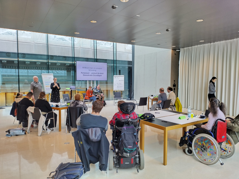 Blick Richtung Workshopteilnehmerinnen und  -teilnehmer