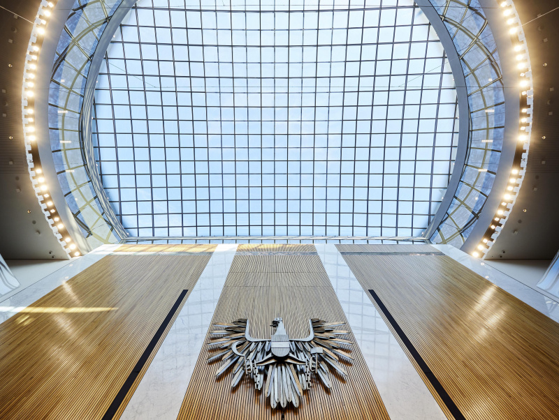 Blick auf die Glaskuppel