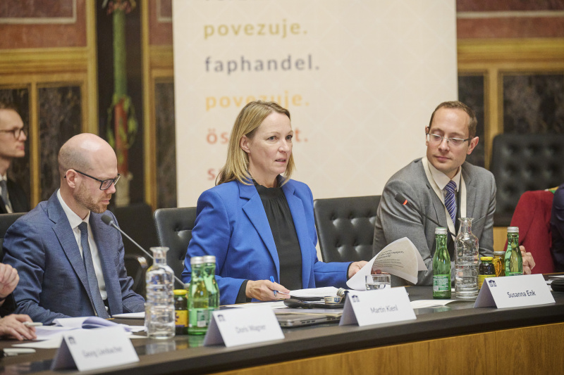 Präsentation Leiterin Demokratikum im Parlament Susanna Enk