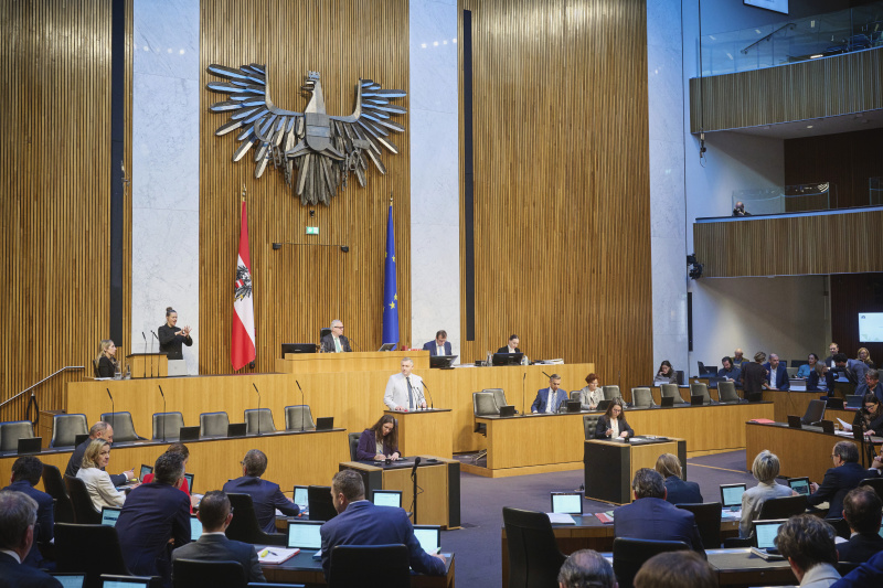 Am Rednerpult: Nationalratsabgeordneter Reinhold Binder (SPÖ)