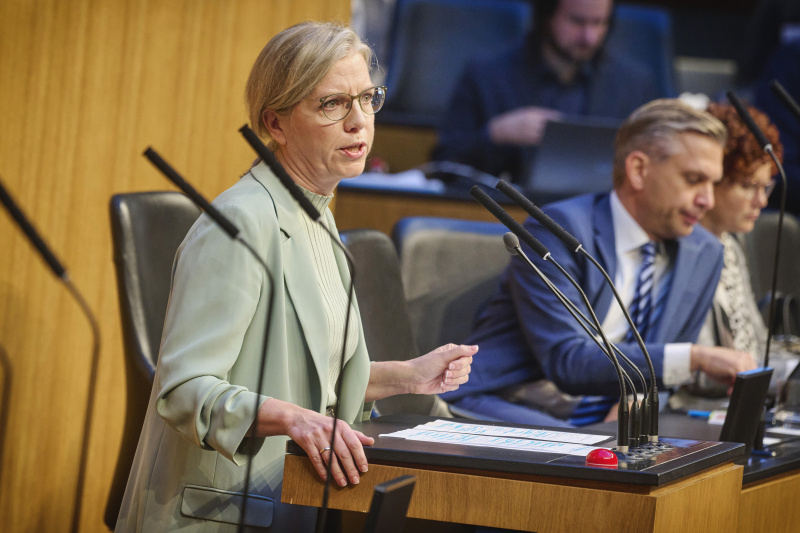 Am Rednerinnenpult: Klubobfrau Leonore Gewessler (GRÜNE)