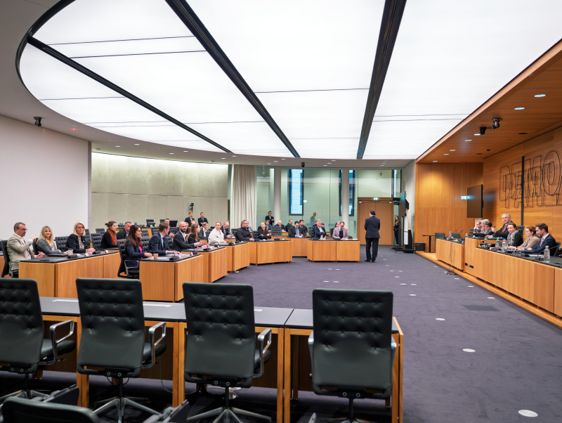 Blick in das Untersuchungsausschuss-Lokal