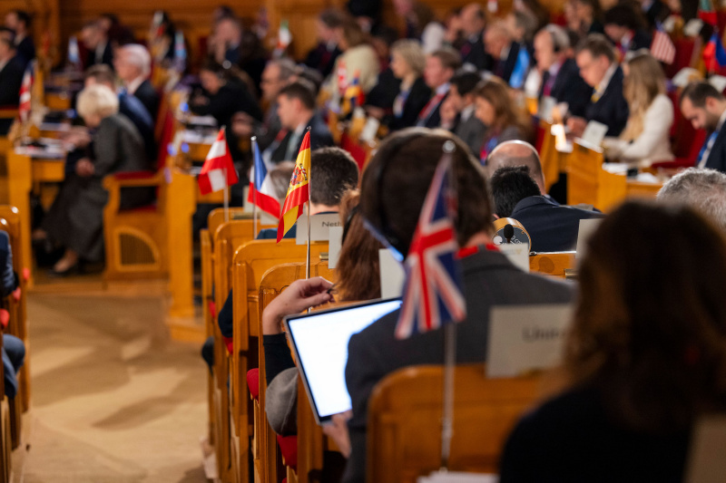 Plenary session. Blick Richtung Sitzungsteilnehmerinnen und -teilnehmer