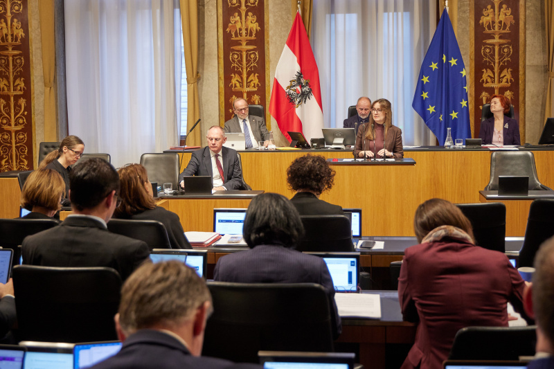 Am Rednerpult: Bundesrätin Julia Deutsch (NEOS)