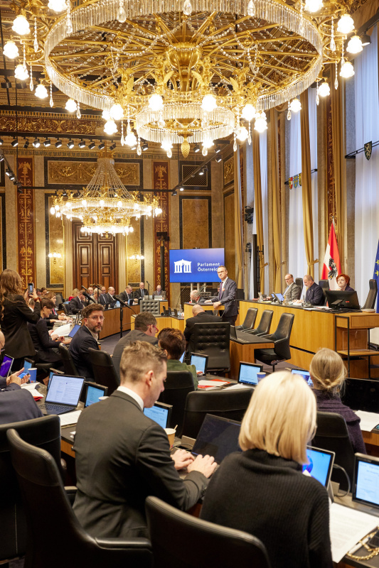 Am Rednerpult: Bundesrat Dominik Reisinger (SPÖ)