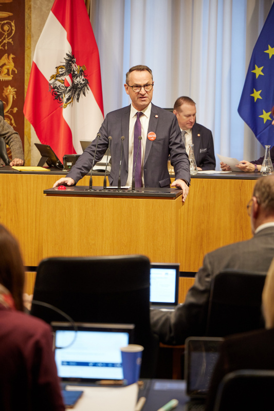 Am Rednerpult: Bundesrat Dominik Reisinger (SPÖ)