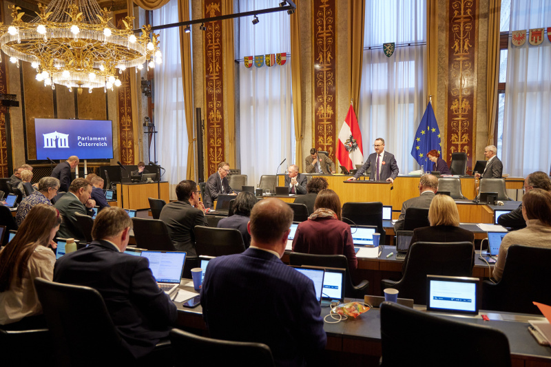 Am Rednerpult: Bundesrat Dominik Reisinger (SPÖ)