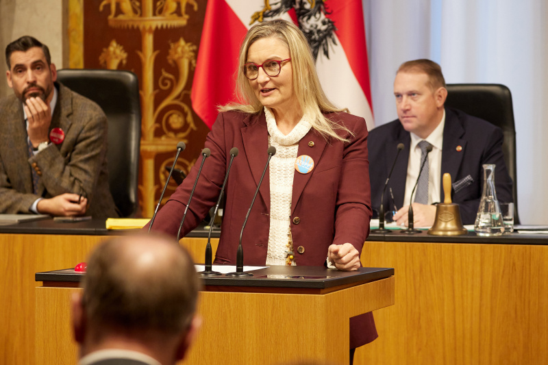Am Rednerpult: Bundesrätin Claudia Hauschildt-Buschberger (GRÜNE)
