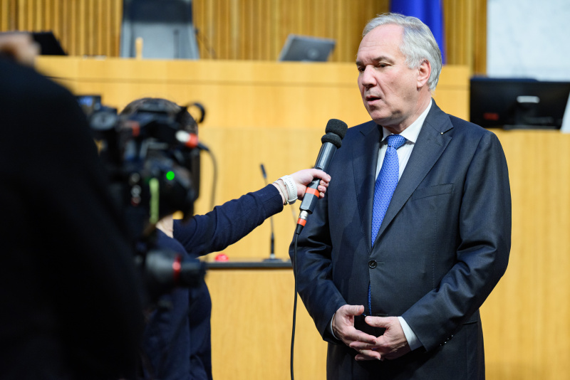 Nationalratspräsident Walter Rosenkranz (FPÖ) beim Interivew