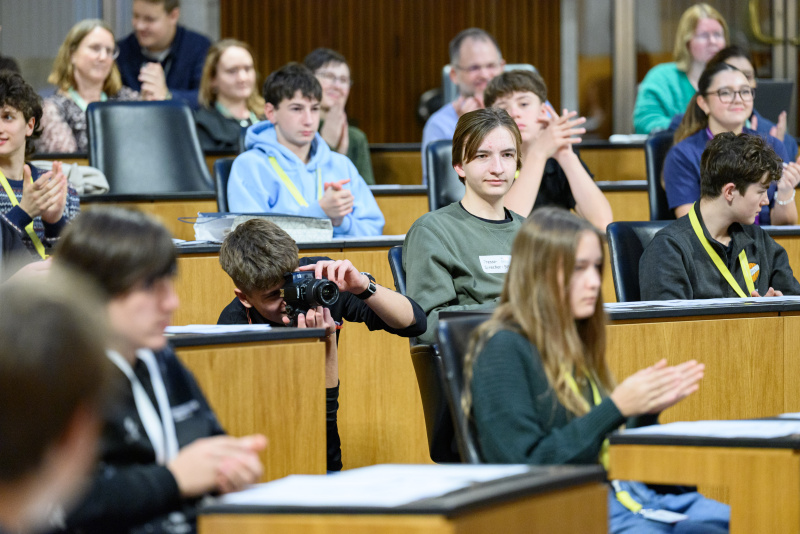 Schüler der Medienteamgruppe