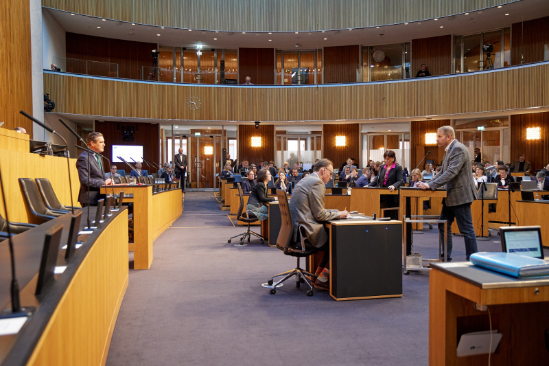 Am Rednerpult: Nationalratsabgeordneter Markus Leinfellner (FPÖ) (rechts)