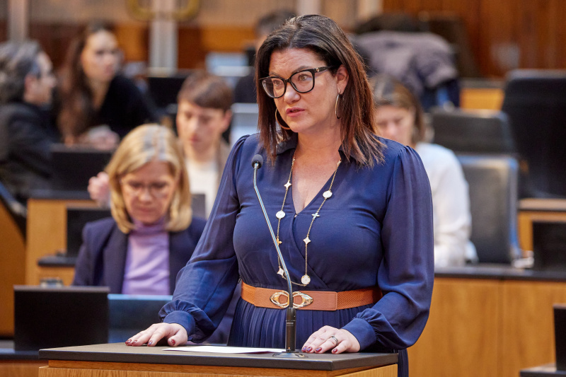 Am Rednerinnenpult: Nationalratsabgeordnete Melanie Erasim (SPÖ)