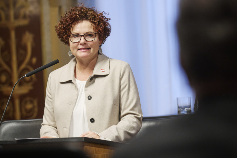 Am Rednerinnenpult Staatssekretärin Elisabeth Zehetner (ÖVP)