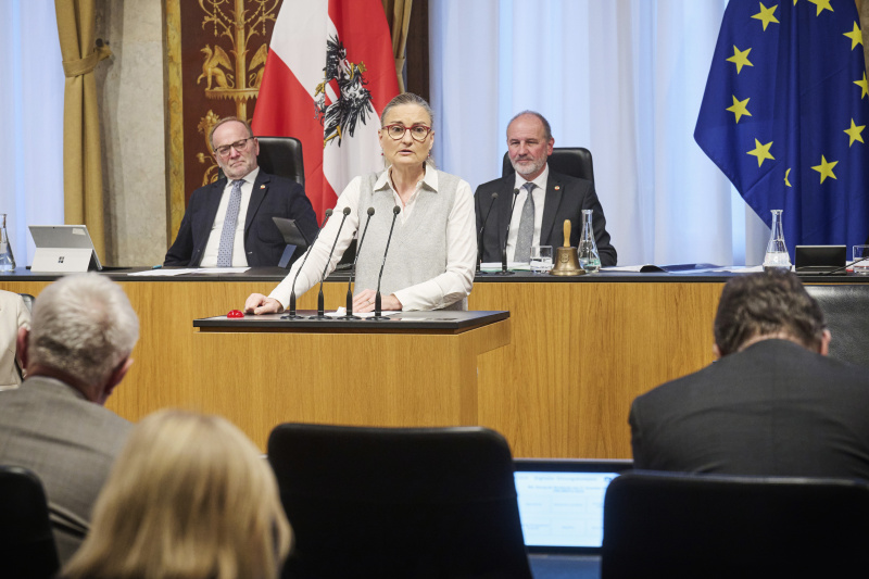 Am Rednerinnenpult Bundesrätin Claudia Hauschildt-Buschberger (Grüne)