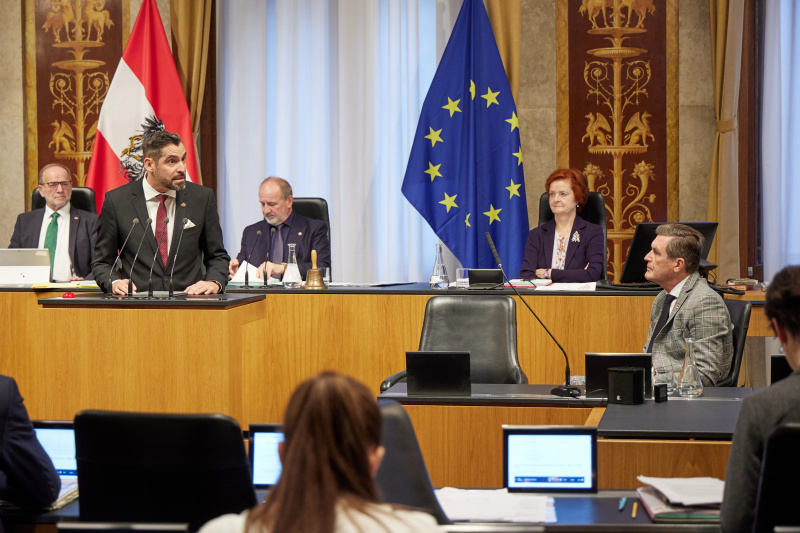 Am Rednerpult: Bundesrat Daniel Schmid (SPÖ)