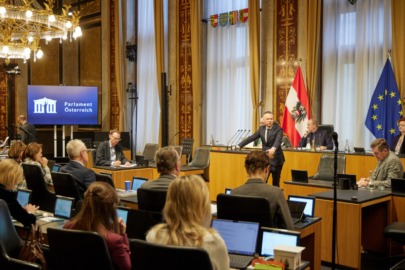 Am Rednerpult: Vorsitzender der Bundesratsfraktion Harald Himmer (ÖVP)