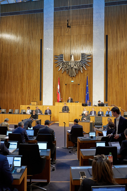 Am Rednerpult: Nationalratsabgeordneter Kai Jan Krainer (SPÖ)