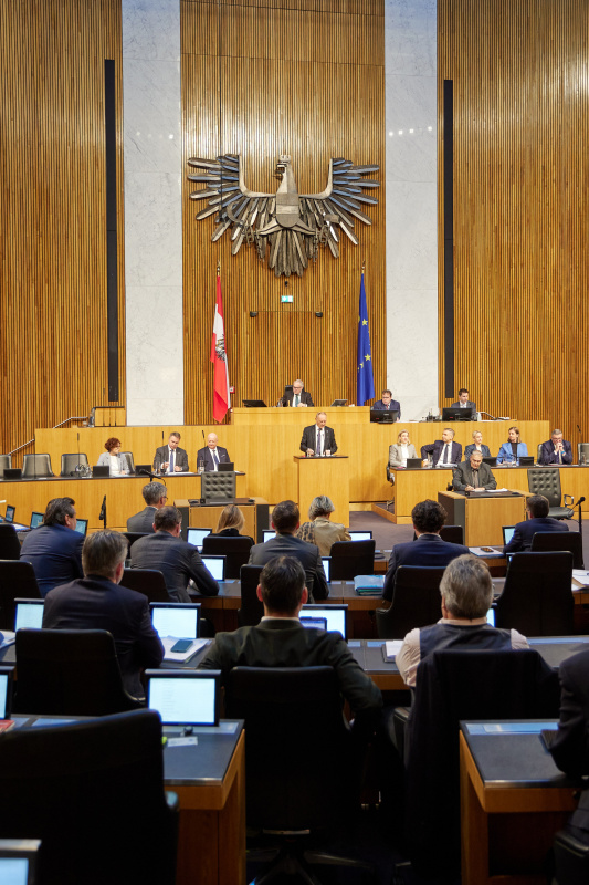 Am Rednerpult: Nationalratsabgeordneter Axel Kassegger (FPÖ)