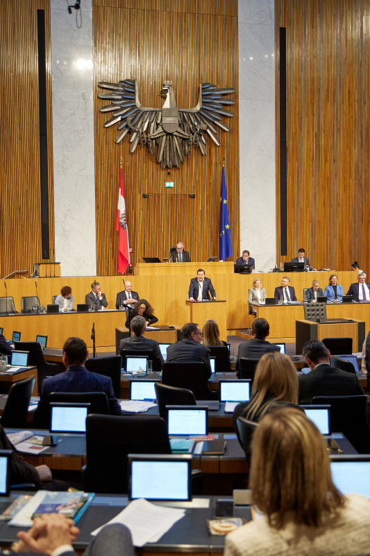 Am Rednerpult: Nationalratsabgeordneter Kurt Egger (ÖVP)