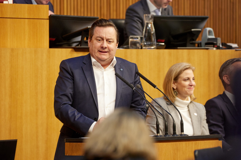 Am Rednerpult: Nationalratsabgeordneter Kurt Egger (ÖVP)