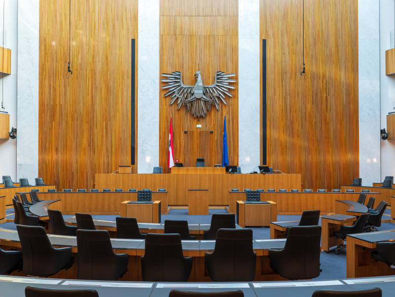 Der leere Nationalratssaal.