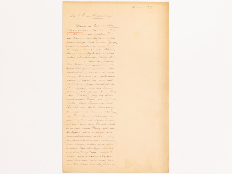 Protokoll Nr. 1: Aussage des Abgeordneten Dr. Viktor Ritter von Hochenburger am 27.01.1899