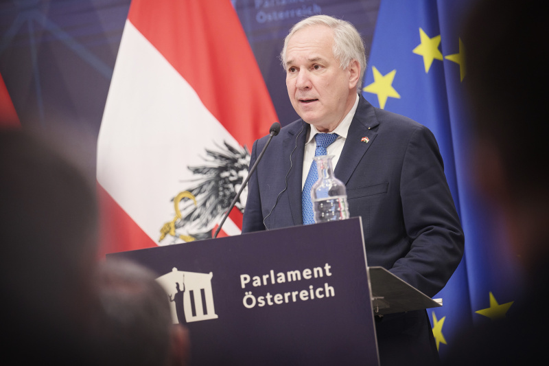 Pressekonferenz. Nationalratspräsident Walter Rosenkranz (FPÖ)