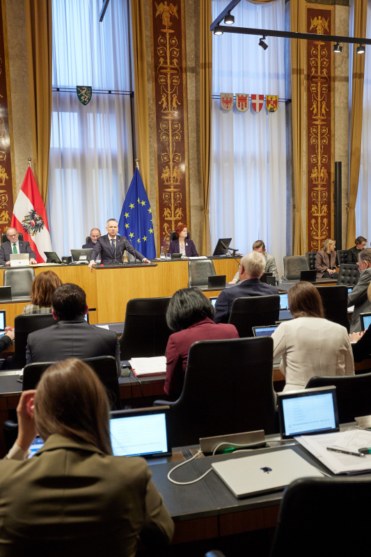 Am Rednerpult: Vorsitzender der Bundesratsfraktion Harald Himmer (ÖVP)