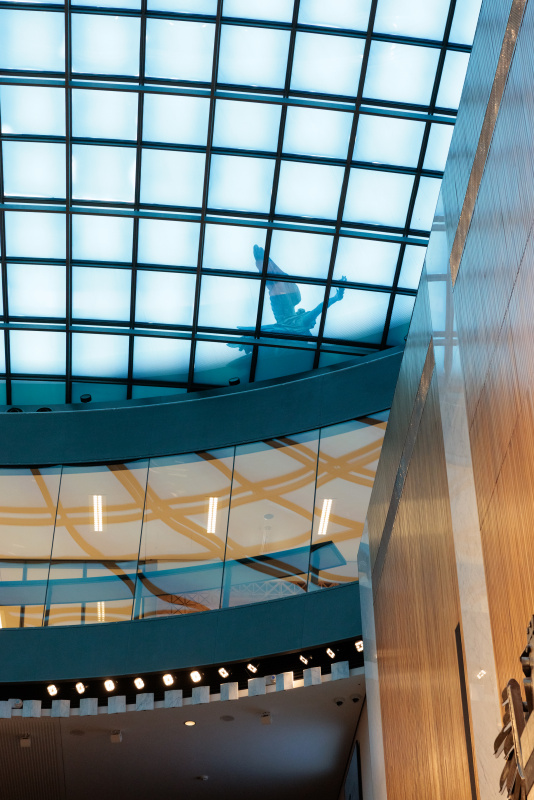 Blick aus dem Nationalratssaal auf eine Quadriga