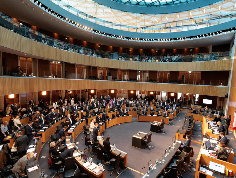 Blick in den Sitzungssaal des Nationalrats