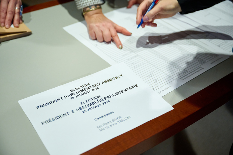 Stimmzettel zur Wahl der Präsidentin/des Präsidenten der Parlamentarischen Versammlung im Europarat